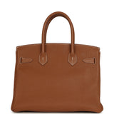 Pre-owned Hermes Birkin 30 Gold Togo Gold Hardware