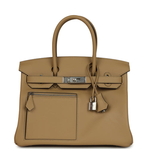 Hermes Colormatic Birkin 30 Poussiere Swift Palladium Hardware