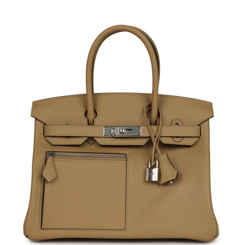 Hermes Colormatic Birkin 30 Poussiere Swift Palladium Hardware