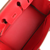 Pre-owned Hermes Birkin 25 Rouge Casaque Epsom Palladium Hardware