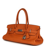 Vintage Hermes Shoulder Birkin 42 JPG Orange Clemence Palladium Hardware