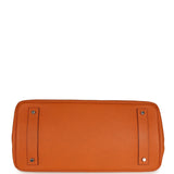 Vintage Hermes Shoulder Birkin 42 JPG Orange Clemence Palladium Hardware