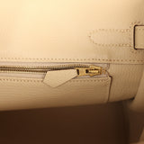 Pre-owned Hermes Birkin 30 Parchemin Clemence Gold Hardware