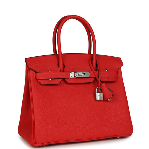 Hermes Birkin 30 Rouge de Coeur Togo Palladium Hardware