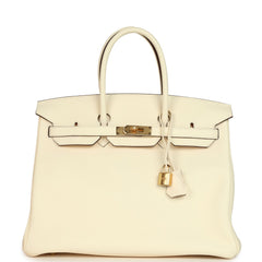 Hermes Birkin 35 Nata Clemence Gold Hardware