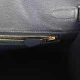 Hermes Birkin 35 Bleu Indigo Matte Alligator Gold Hardware