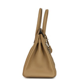 Pre-owned Hermes Birkin 30 Poussiere Togo Palladium Hardware