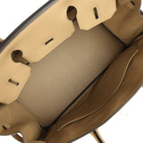 Pre-owned Hermes Birkin 30 Poussiere Togo Palladium Hardware