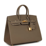 Hermes Birkin Sellier 25 Etoupe Epsom Gold Hardware