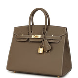 Hermes Birkin Sellier 25 Etoupe Epsom Gold Hardware
