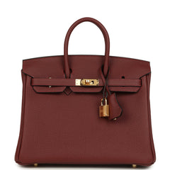Hermes Birkin 25 Rouge H Togo Gold Hardware