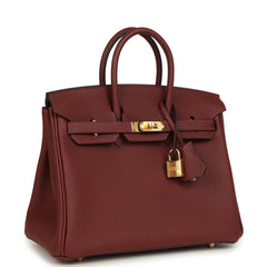 Hermes Birkin 25 Rouge H Togo Gold Hardware