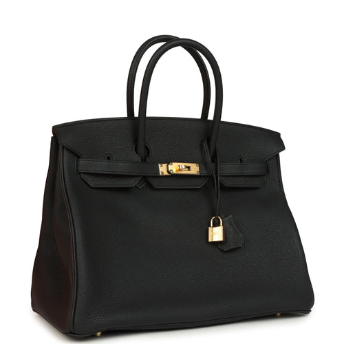Hermes Birkin 35 Black Togo Gold Hardware