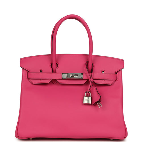 Hermes Birkin 30 Rose Shocking Swift Palladium Hardware