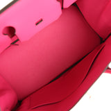 Hermes Birkin 30 Rose Shocking Swift Palladium Hardware