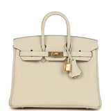 Hermes Birkin 25 Craie Togo Gold Hardware - Thumbnail View 1