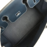 Pre-owned Hermes Birkin 30 Bleu Marine Box Palladium Hardware
