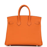 Hermes Birkin 25 Orange Togo Palladium Hardware