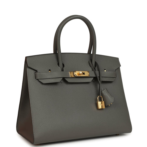 Hermes Birkin Sellier 30 Etain Epsom Gold Hardware