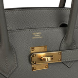 Hermes Birkin Sellier 30 Etain Epsom Gold Hardware