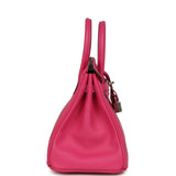 Hermes Birkin 25 Rose Shocking Swift Palladium Hardware