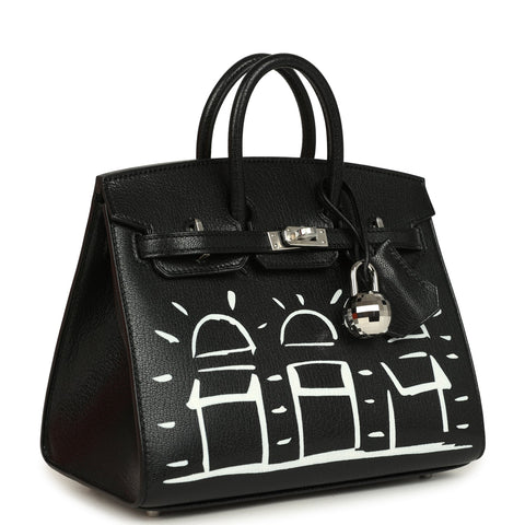 Hermes "Disco" Faubourg Birkin Sellier 20 Black Chevre Chamkila Palladium Hardware