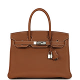 Hermes Birkin 30 Gold Togo Palladium Hardware