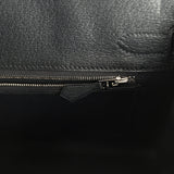 Pre-owned Hermes Birkin 30 Black Shiny Crocodile Niloticus Palladium Hardware