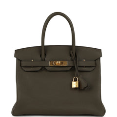 Hermes Birkin 30 Eucalyptus Togo Gold Hardware
