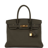 Hermes Birkin 30 Eucalyptus Togo Gold Hardware