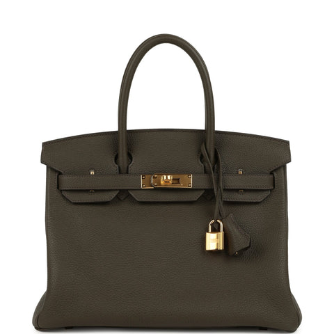 Hermes Birkin 30 Eucalyptus Togo Gold Hardware