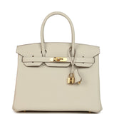 Hermes Birkin 30 Craie Togo Gold Hardware