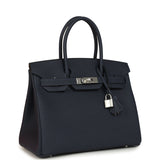 Hermes Birkin 30 Bleu Nuit Togo Palladium Hardware