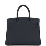 Hermes Birkin 30 Bleu Nuit Togo Palladium Hardware