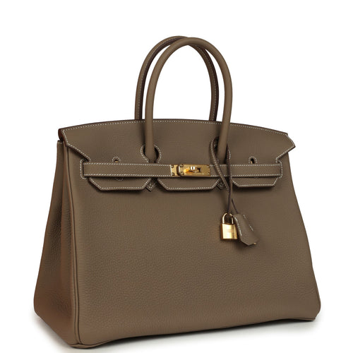 Hermes Birkin 35 Etoupe Togo Gold Hardware