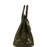 Hermes Birkin 25 Vert Veronese Shiny Alligator Gold Hardware