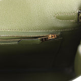 Hermes Birkin 25 Vert Veronese Shiny Alligator Gold Hardware