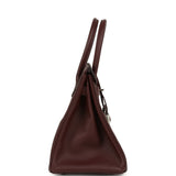 Pre-owned Hermes Birkin 30 Bordeaux Epsom Palladium Hardware