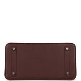 Pre-owned Hermes Birkin 30 Bordeaux Epsom Palladium Hardware