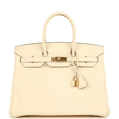 Hermes Birkin 35 Nata Clemence Gold Hardware