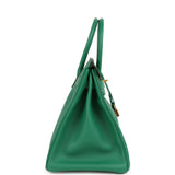 Pre-owned Hermes Birkin 35 Vert Vertigo Epsom Gold Hardware
