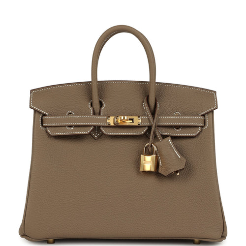 Hermes Birkin 25 Etoupe Togo Gold Hardware