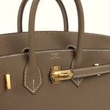 Hermes Birkin 25 Etoupe Togo Gold Hardware
