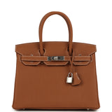 Hermes Birkin 30 Gold Togo Palladium Hardware - Thumbnail View 1