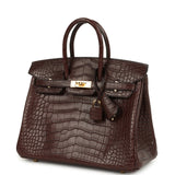 Hermes Birkin 25 Havane Matte Alligator Gold Hardware