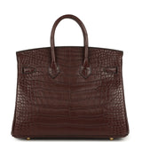 Hermes Birkin 25 Havane Matte Alligator Gold Hardware