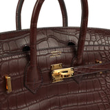 Hermes Birkin 25 Havane Matte Alligator Gold Hardware