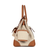 Hermes Birkin Cargo 35 Gold Swift and Gold-Ecru Toile H Canvas Palladium Hardware