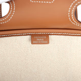 Hermes Birkin Cargo 35 Gold Swift and Gold-Ecru Toile H Canvas Palladium Hardware