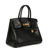 Hermes Birkin 30 Black Box Gold Hardware - Thumbnail View 2